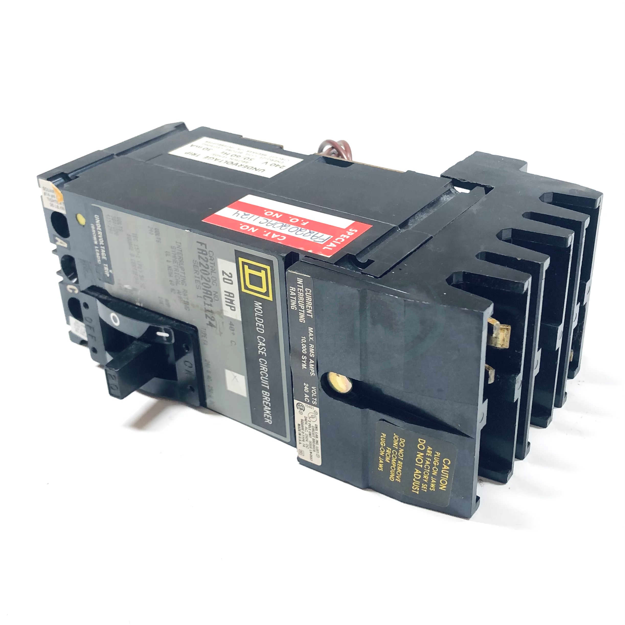 FA22020AC1124 Square D 20AMP 2 Pole Series 2 Circuit Breaker