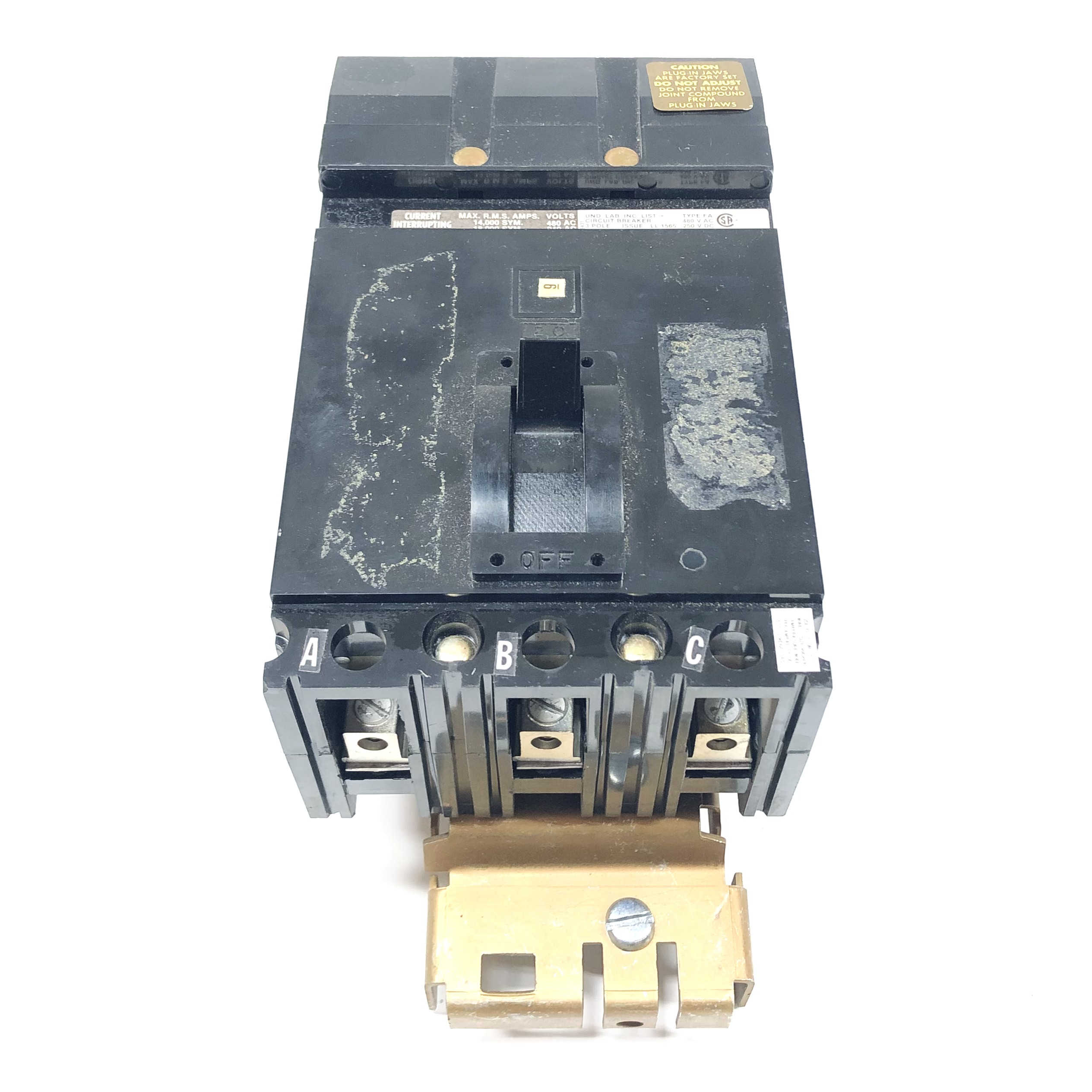 FA34020 Square D Thermal-Magnetic Circuit Breaker 3-Poles, 20A, 480VAC