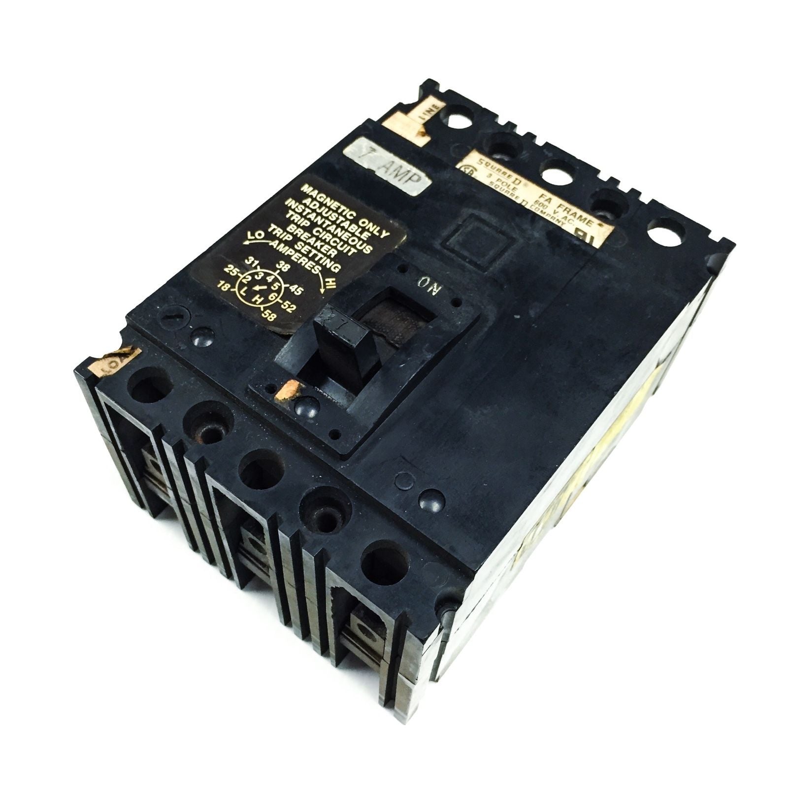 FA3600712M Square D Circuit Breaker 3 Pole 7 Amp 600VAC