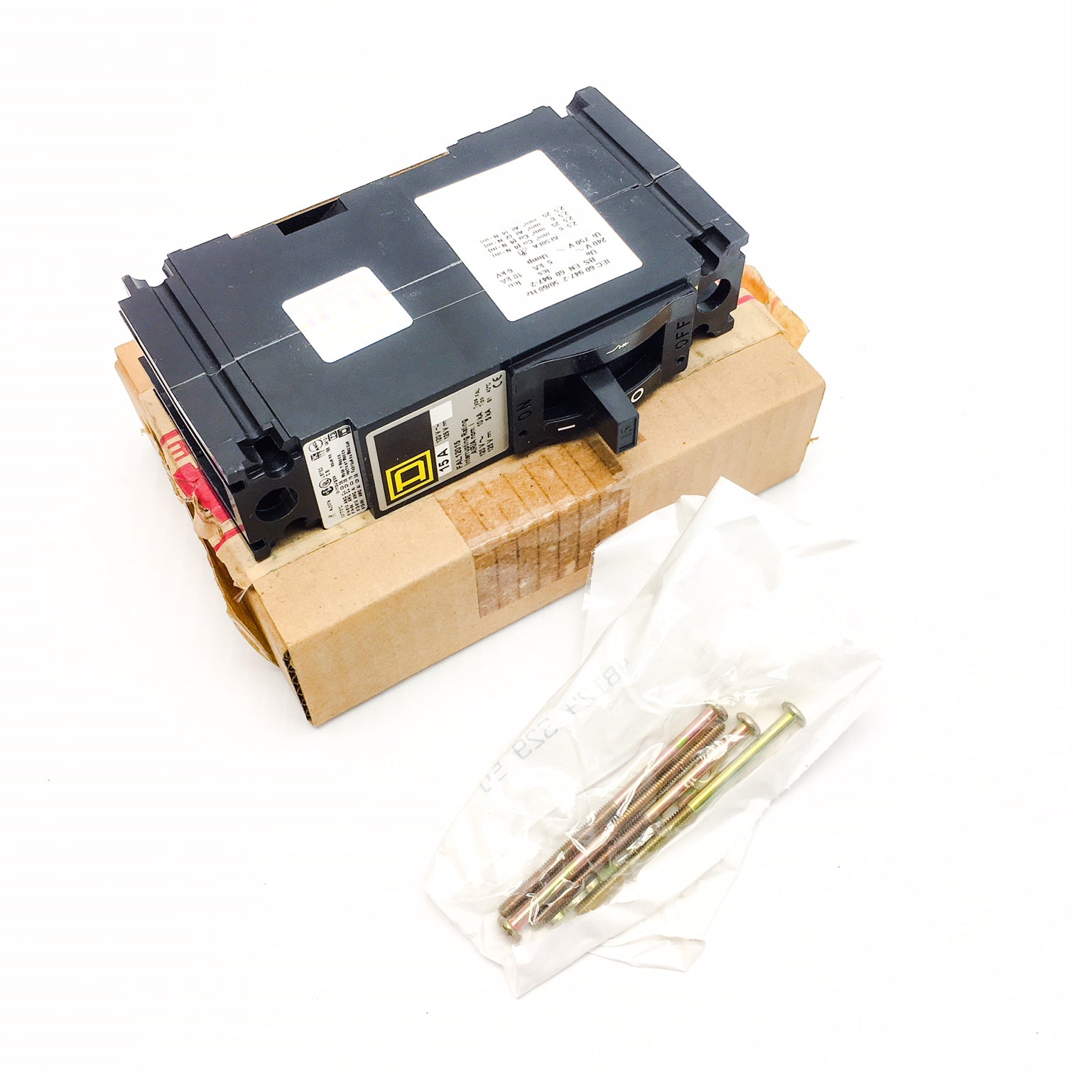 FAL12015 Square D Circuit Breaker, 15 Amp 120VAC 1 Pole