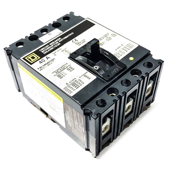 FAL340401021 Square D Circuit Breaker, 40 Amp, 3-Pole