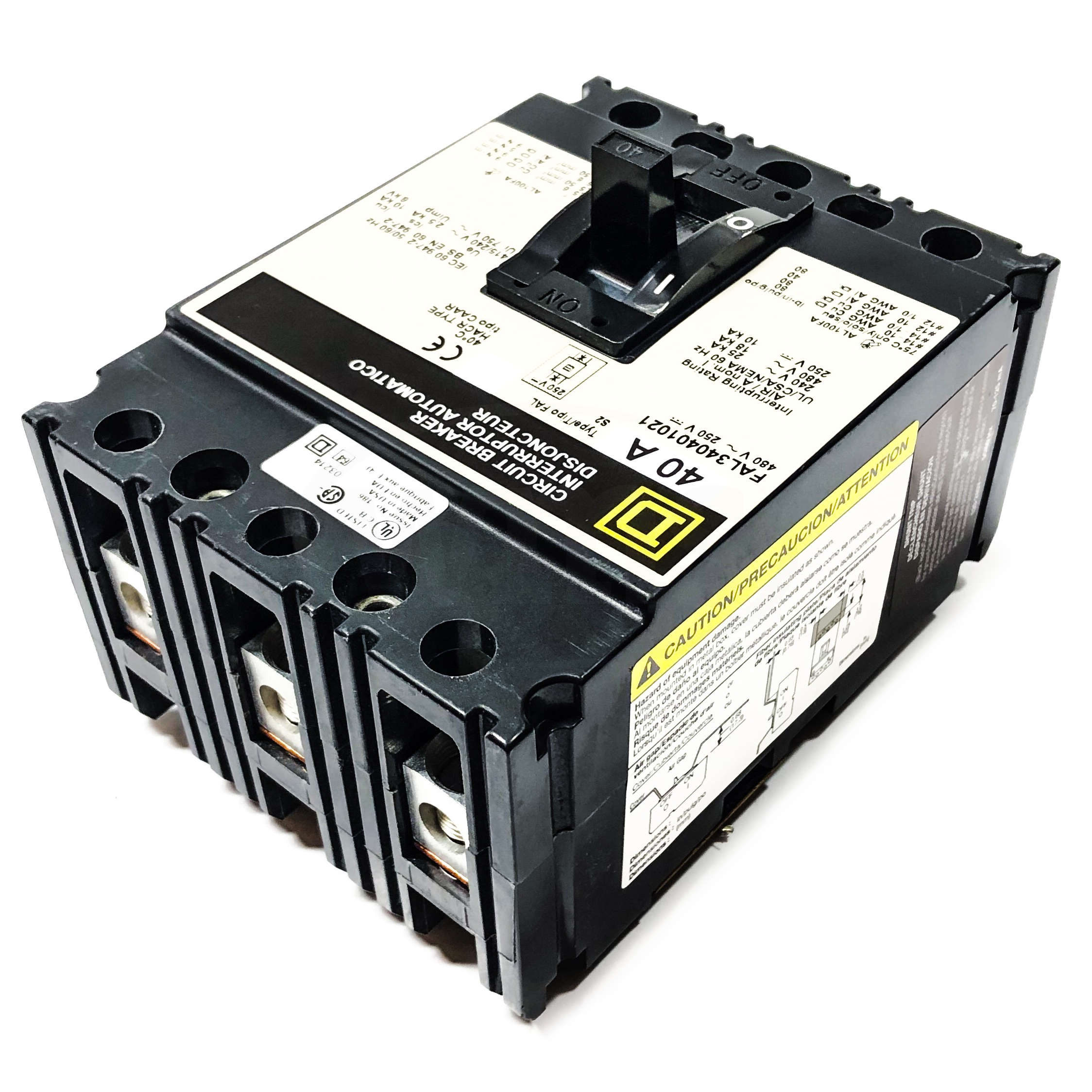 FAL340401021 Square D Circuit Breaker, 40 Amp, 3-Pole - 0