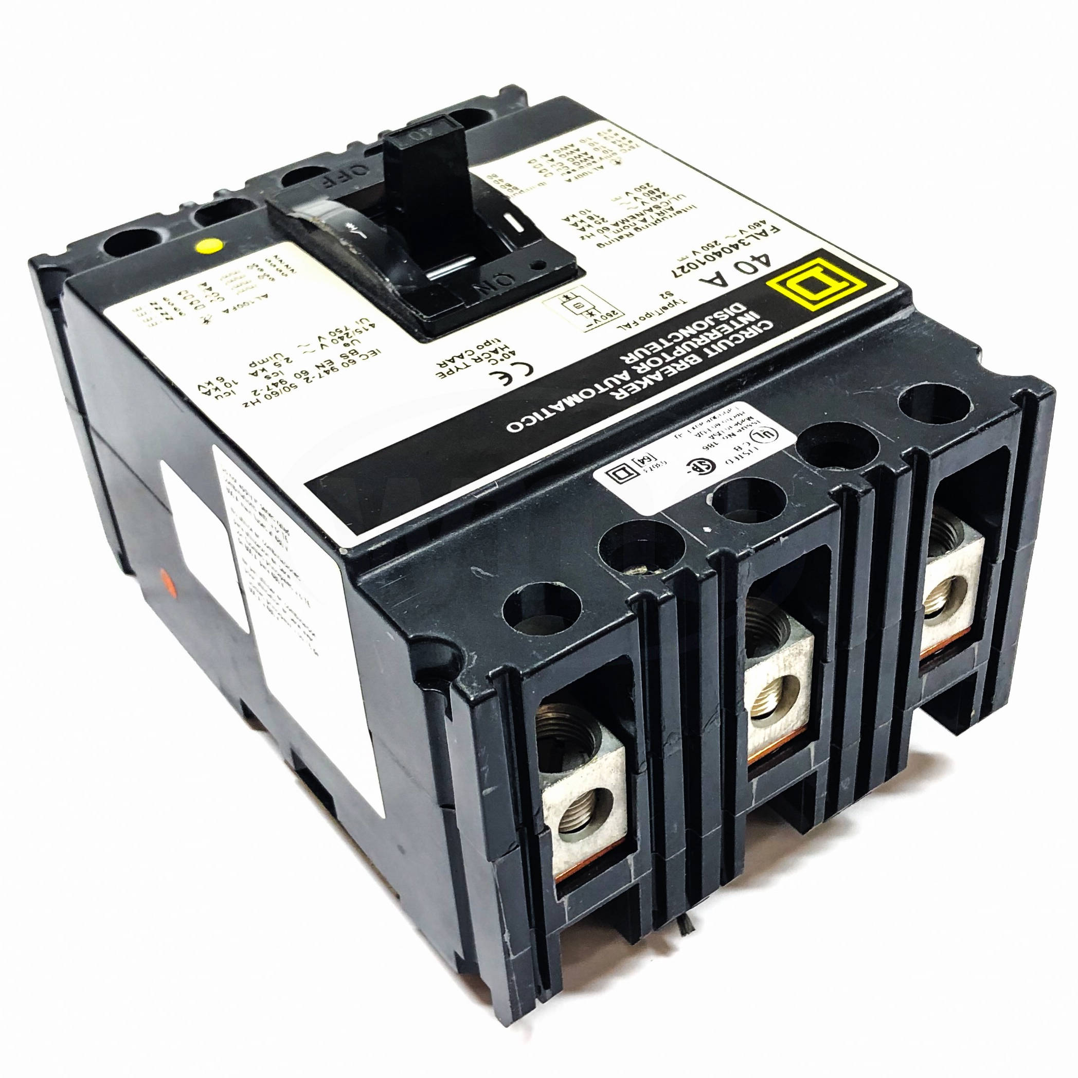 FAL340401027 Square D Molded Case Circuit Breaker, 3-Pole, 40 Amp