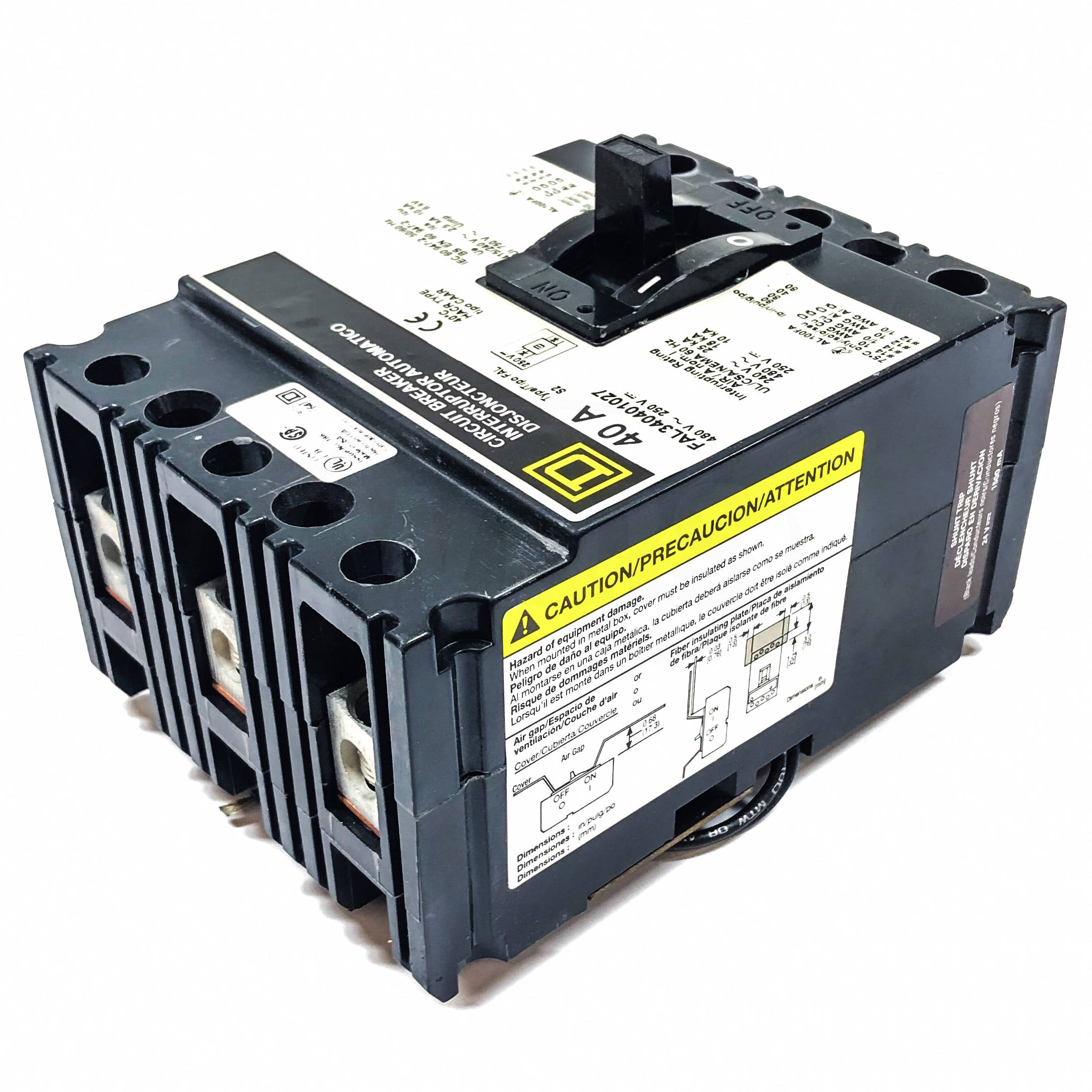 FAL340401027 Square D Molded Case Circuit Breaker, 3-Pole, 40 Amp - 0