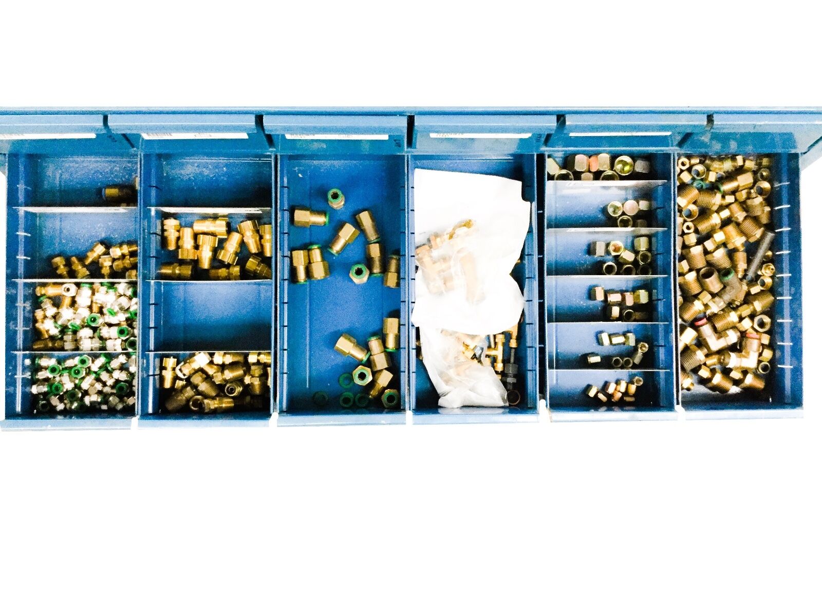 Bin of Fastenal & Parker Air Fittings, Valued over $4000.00 - 0