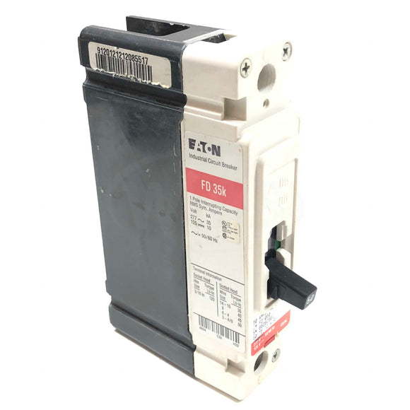 FD1050 Eaton Industrial Circuit Breaker, 50 Amps, 277VAC1-Pole, 40°C,