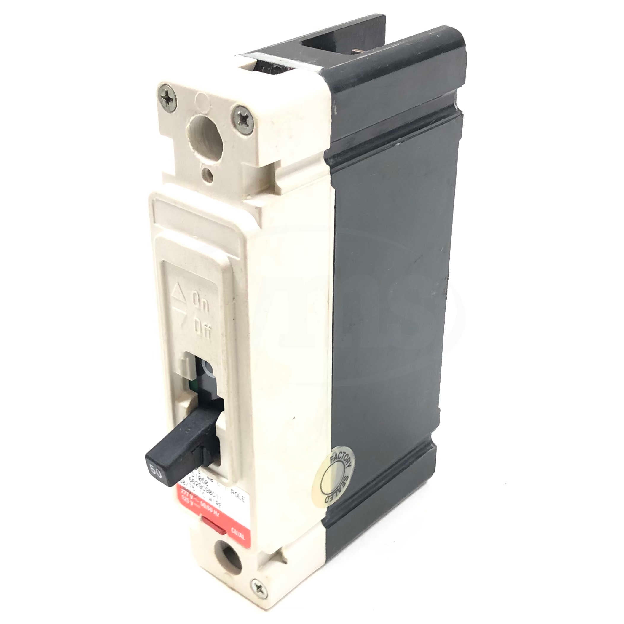 FD1050 Eaton Industrial Circuit Breaker, 50 Amps, 277VAC1-Pole, 40°C, - 0