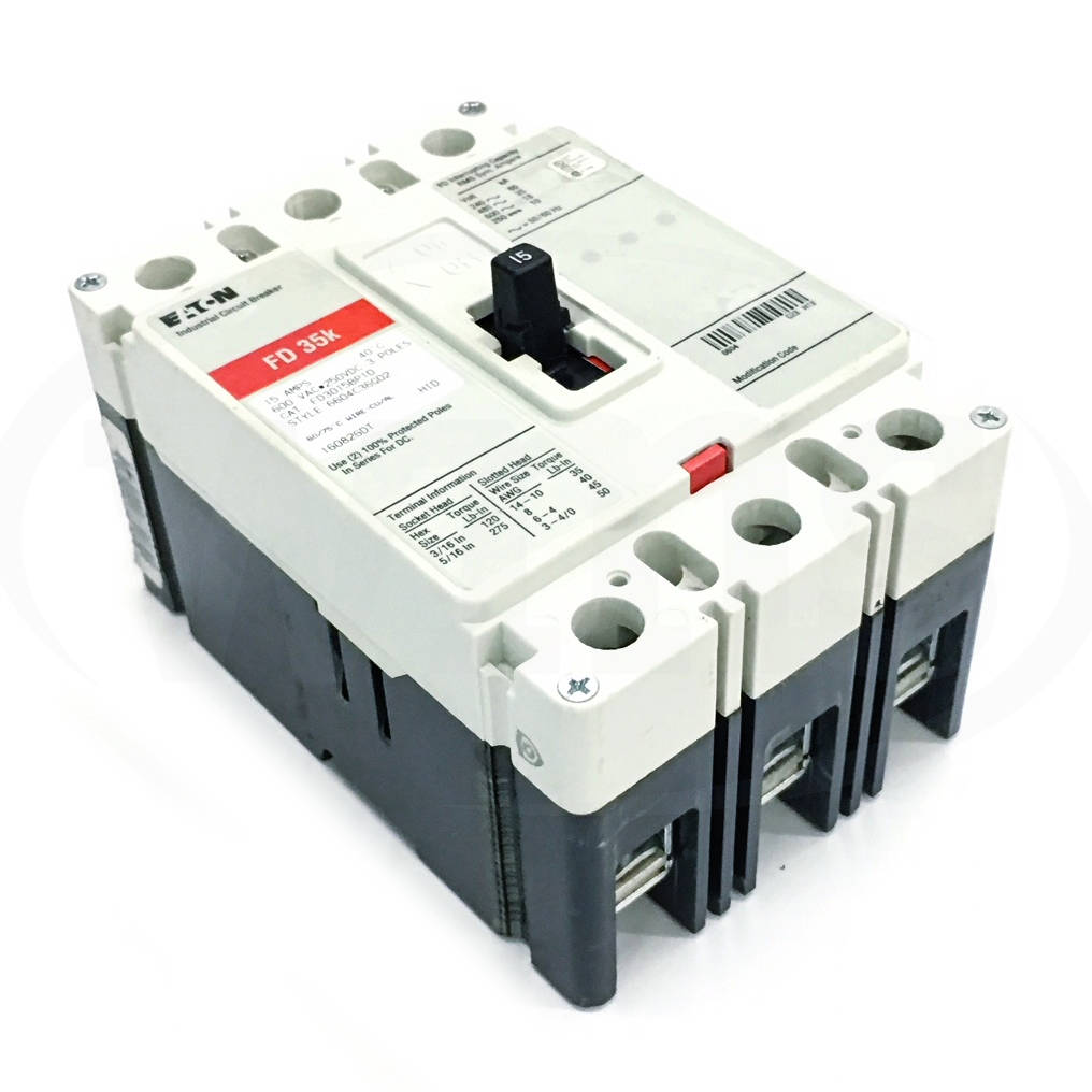 FD3015BP10 Eaton Industrial Circuit Breaker, 15 Amp - 0
