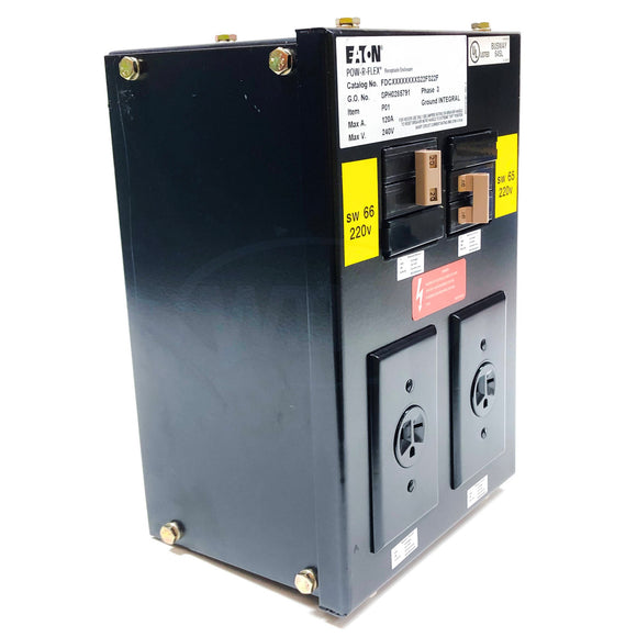 FDCXXXXXXXXS22FS22F Eaton Pow-R-Flex Plug-In Receptacle Enclosure, 2x20A @ 240V