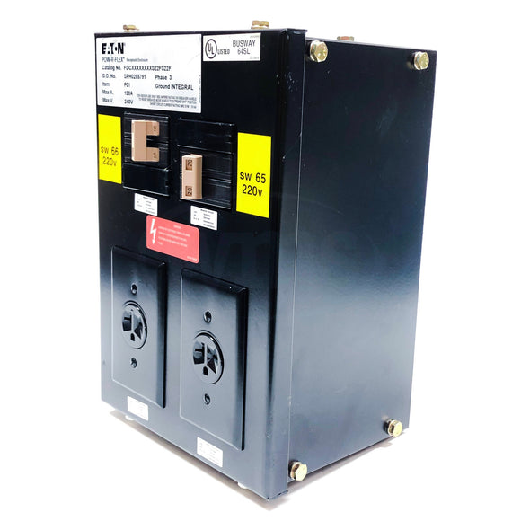 FDCXXXXXXXXS22FS22F Eaton Pow-R-Flex Plug-In Receptacle Enclosure, 2x20A @ 240V