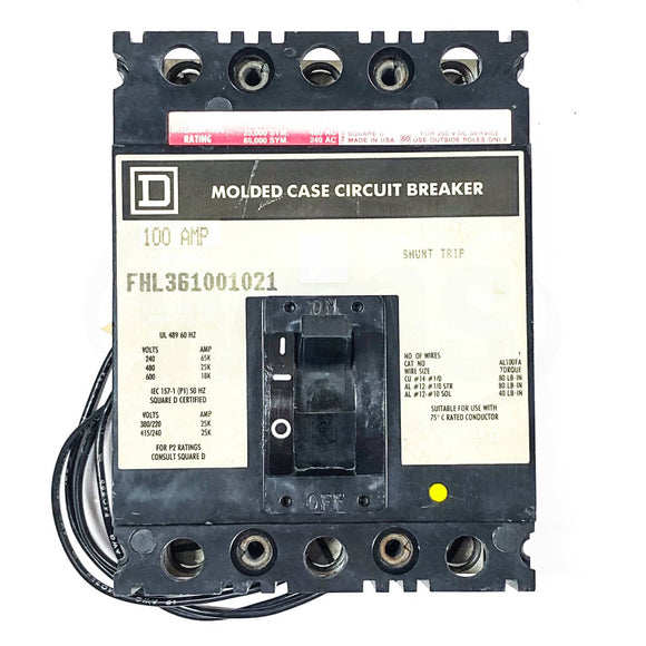 FHL361001021 Square D Molded Case Circuit Breaker,