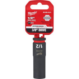 49-66-6121 Milwaukee SHOCKWAVE Impact Duty 3/8"Drive 1/2" Deep 6 Point Socket