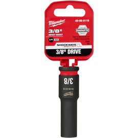 49-66-6119 Milwaukee SHOCKWAVE Impact Duty 3/8"Drive 3/8" Deep 6 Point Socket