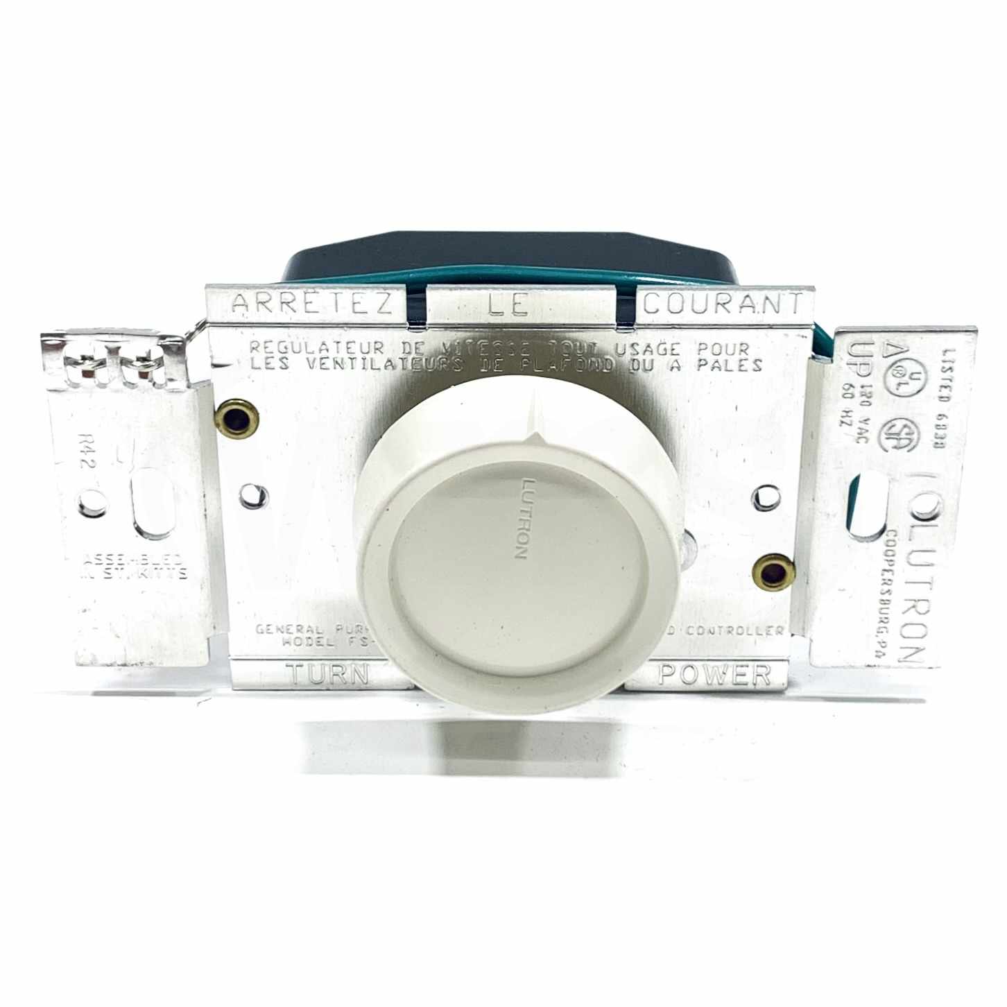 FS-5F-WH Lutron Rotary Single Pole Fan Control - 0