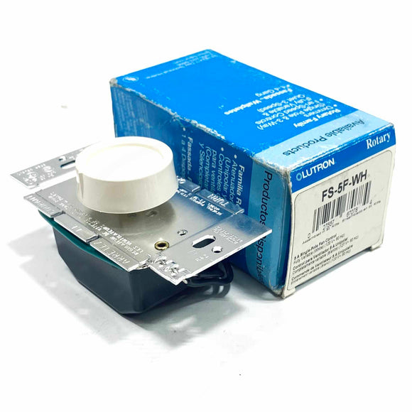 FS-5F-WH Lutron Rotary Single Pole Fan Control