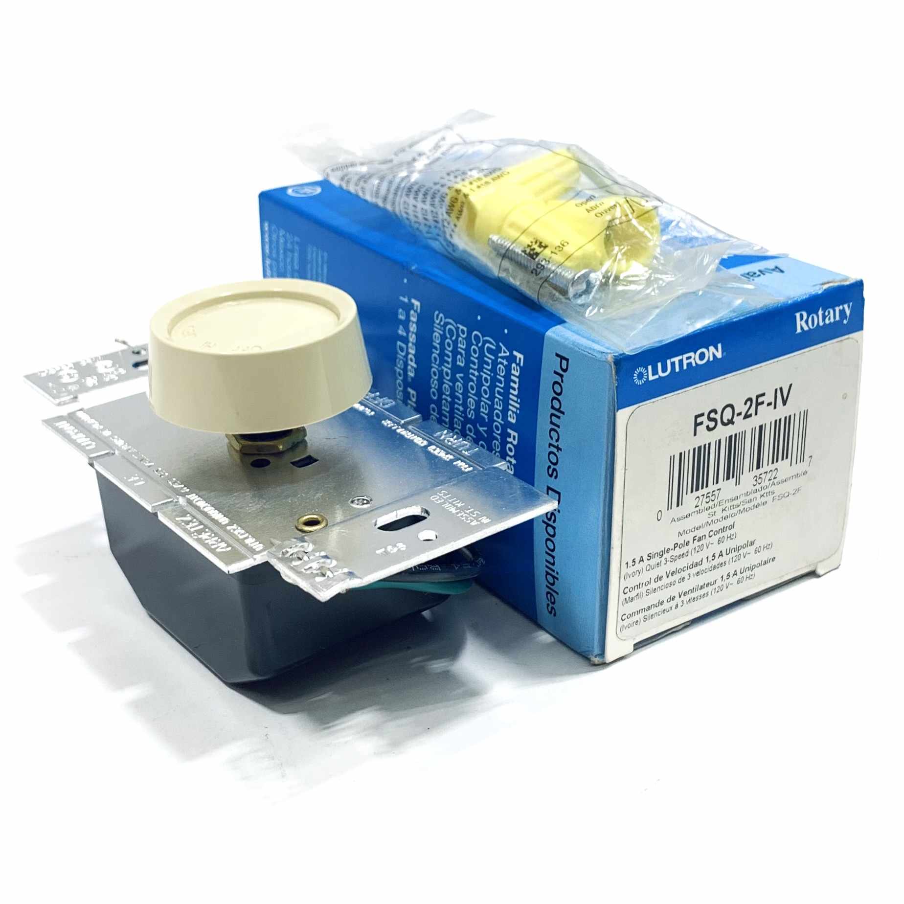 FSQ-2F-IV Lutron Single Pole Rotary Fan Control