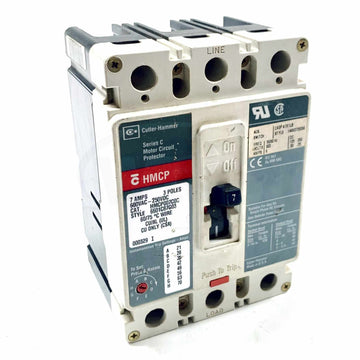 HMCP007C0C Westinghouse Circuit Breaker, 7 Amp, 600V, 3-Pole