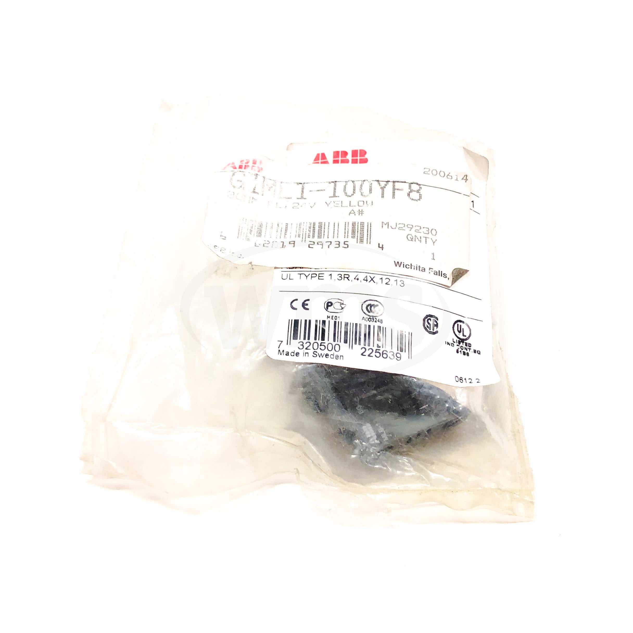 G1ML1-100YF8 ABB Yellow Indicator Light, 24 Volt, 30mm