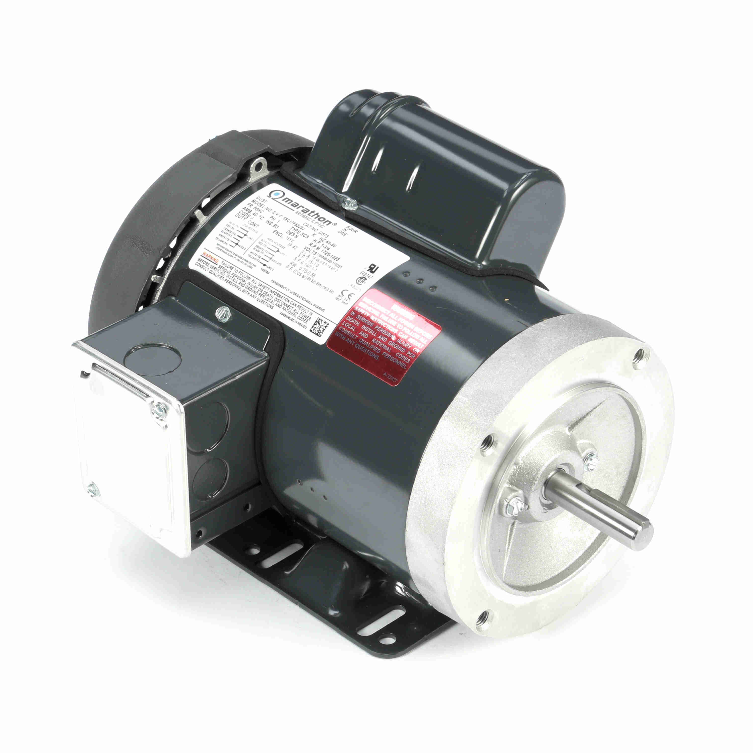 G573 Marathon 1HP General Purpose Electric Motor, 1800RPM