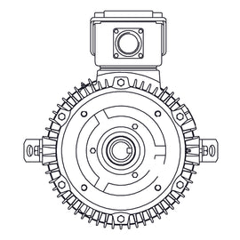 HBV0404C Teco-Westinghouse 40HP MAX-E2/841 Cast Iron Electric Motor, 1800RPM