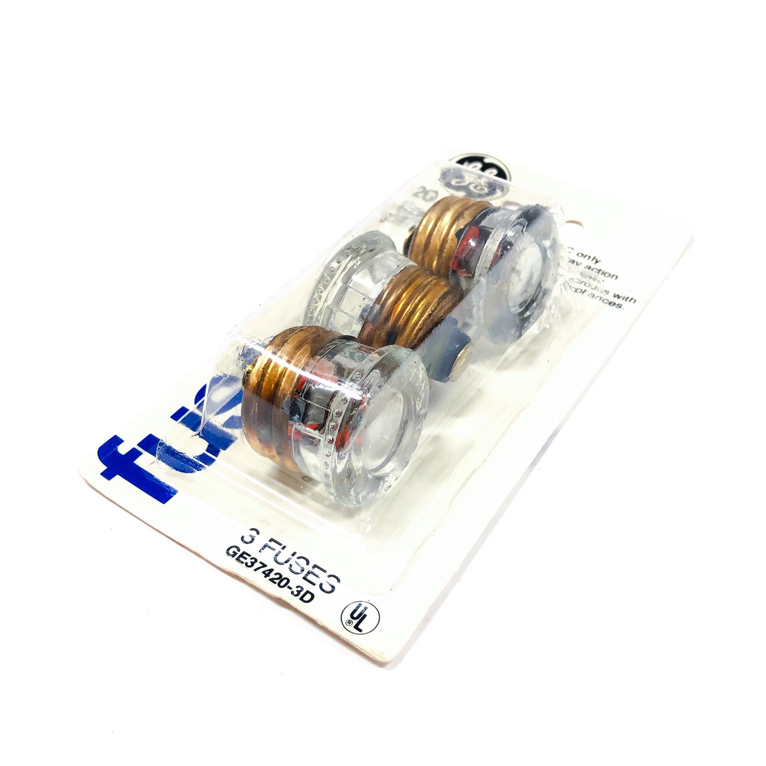 GE37420-3D General Electric 20 A Time Delay Plug Fuses, 125VAC, 3 Fuses - 0