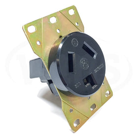 GE4132-3 GE Flush Dryer Receptacle, Black