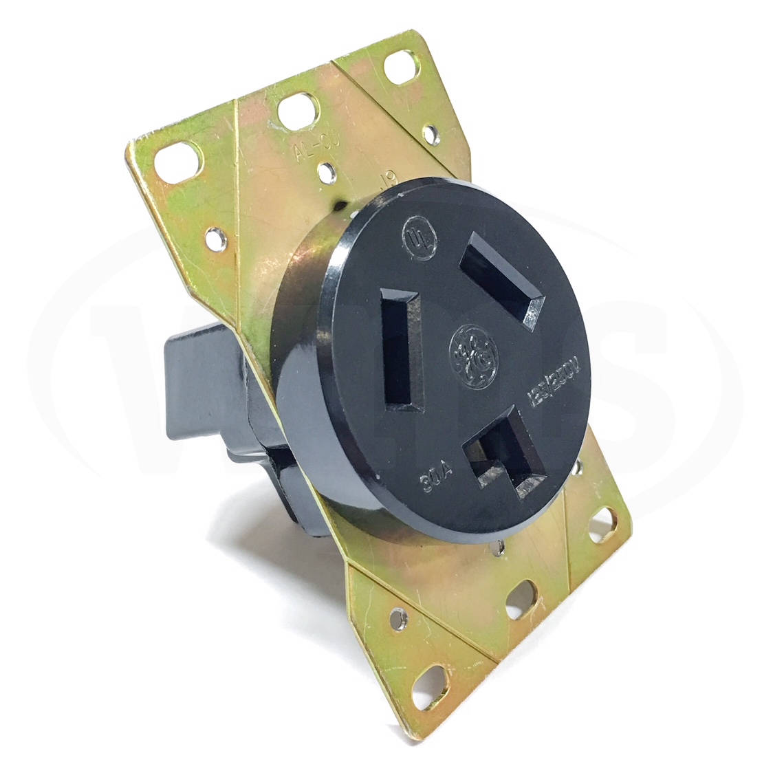 GE4132-3 GE Flush Dryer Receptacle, Black - 0