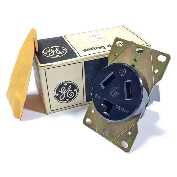 GE4132-3 GE Flush Dryer Receptacle, Black