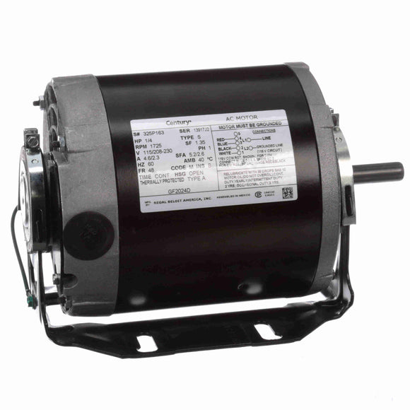 GF2024D Century 1/4HP Fan and Blower Electric Motor, 1800RPM