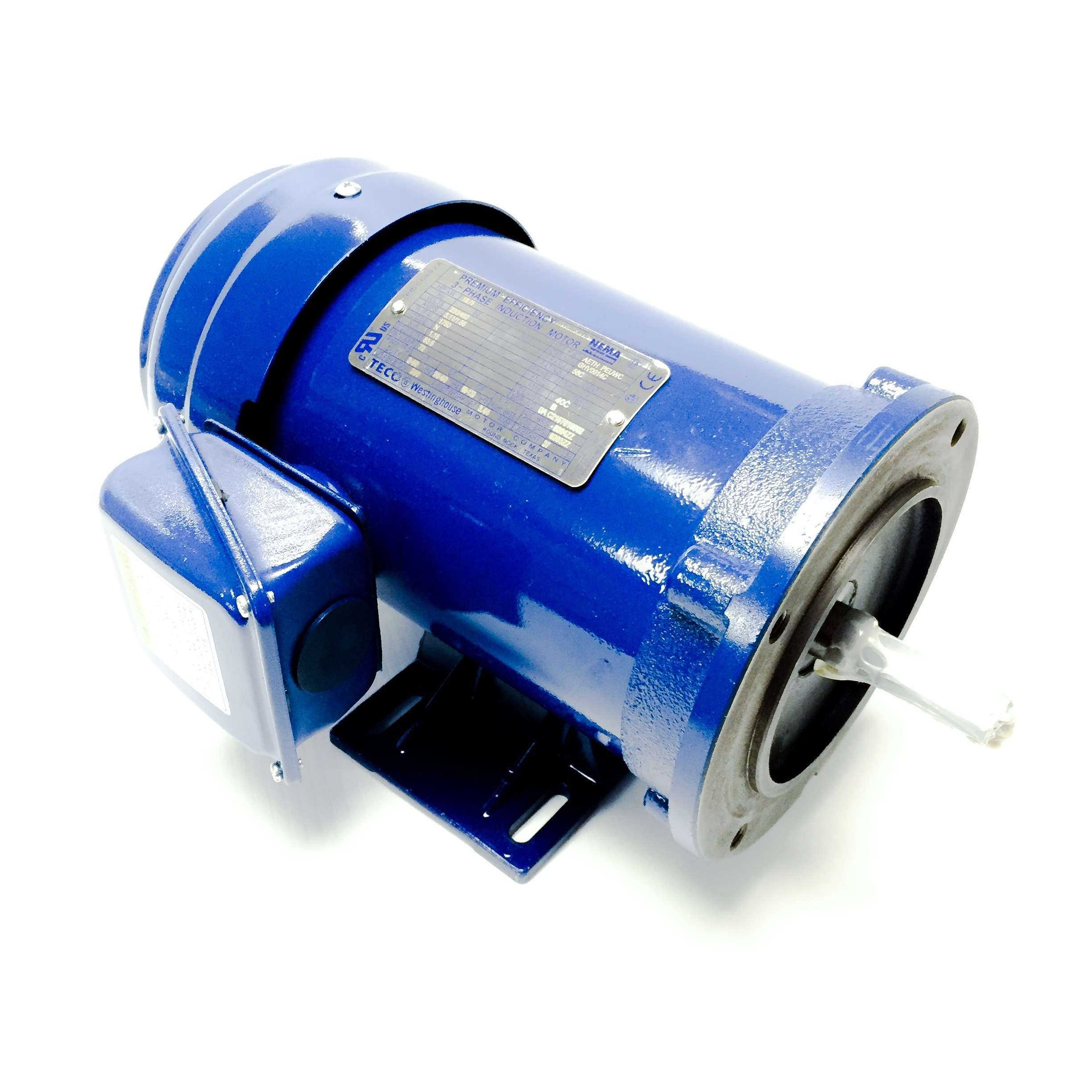 GH0/52C 1/2 HP Teco-Westinghouse Rolled Steel Electric Motor, 3600 RPM