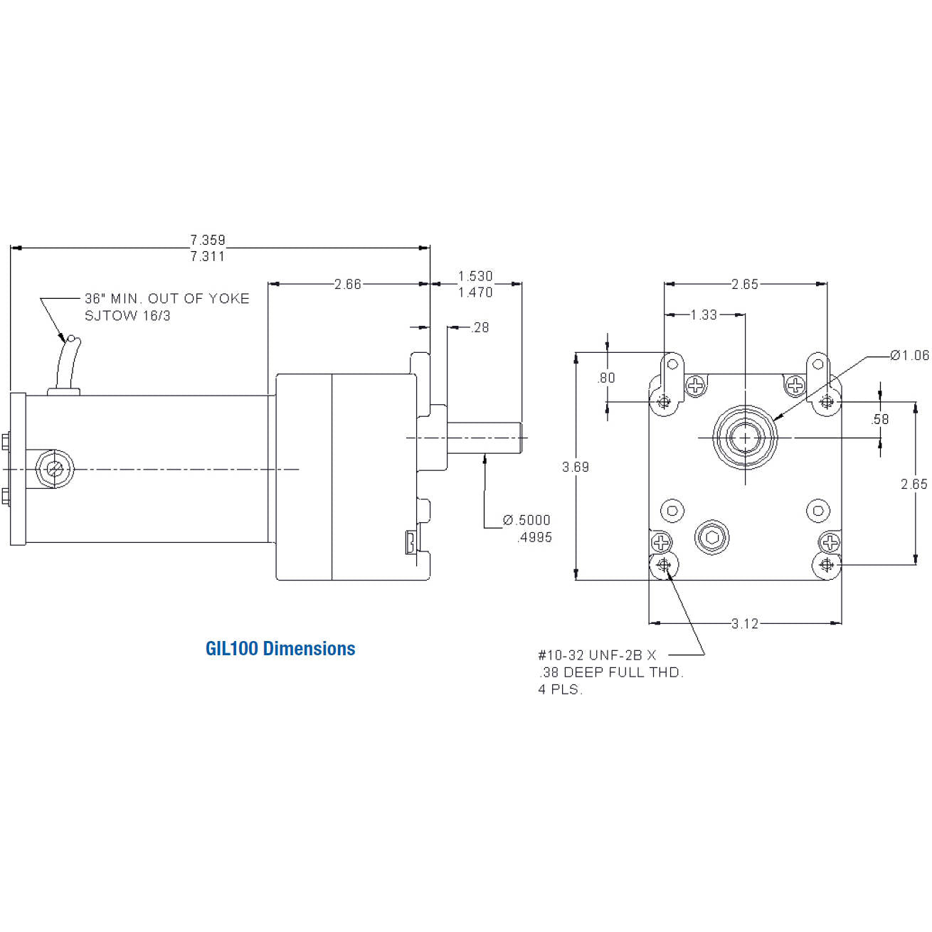 GH1001 WEG 1/20HP Parallel Shaft Gearmotor, 4RPM - 0