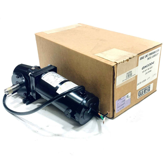 GH3304 WEG 1/8HP Right Angle Gearmotor, 253RPM