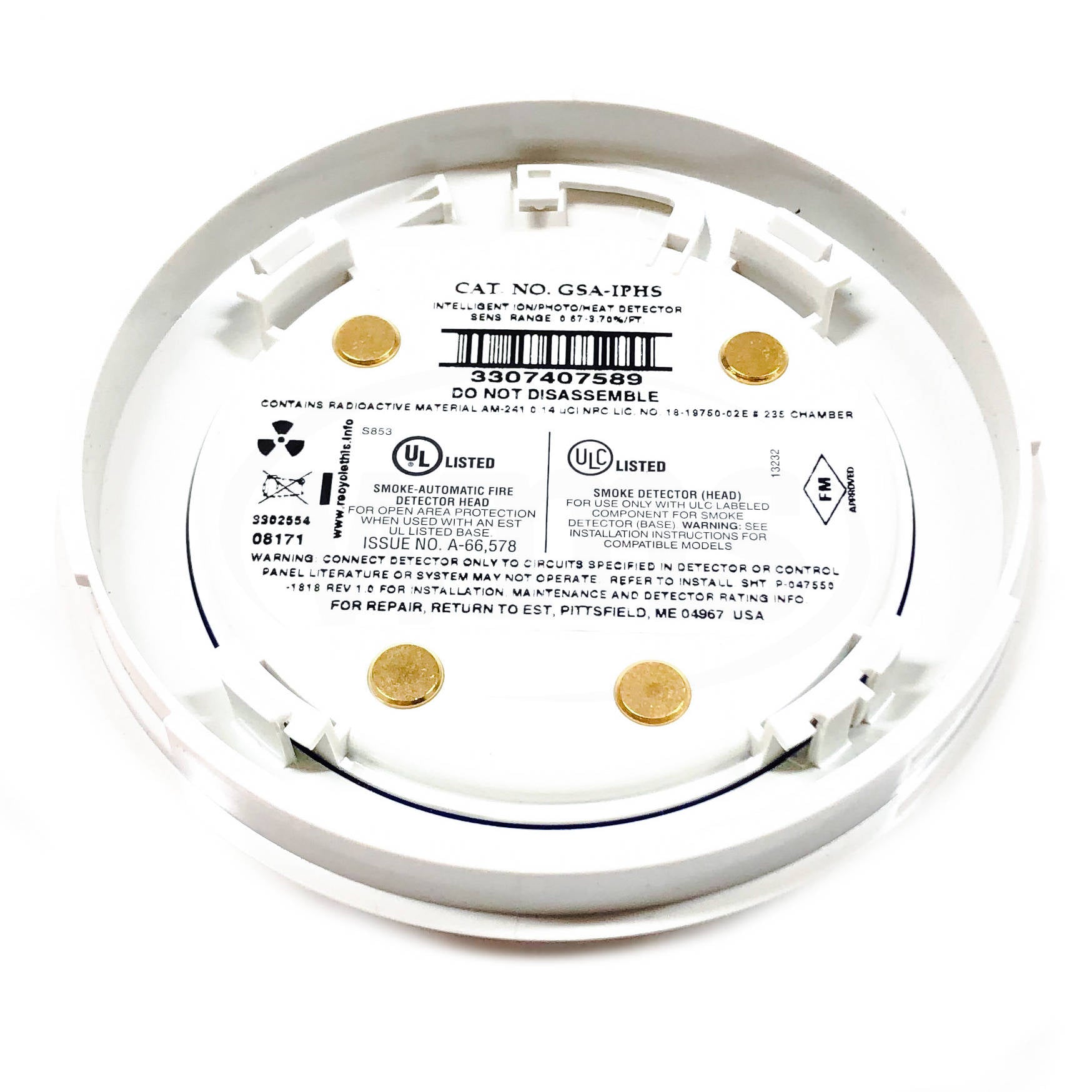 GSA-IPHS Kiddie MirTone Intelligent 4D Multisensor Ion/Photo Heat Detector - 0