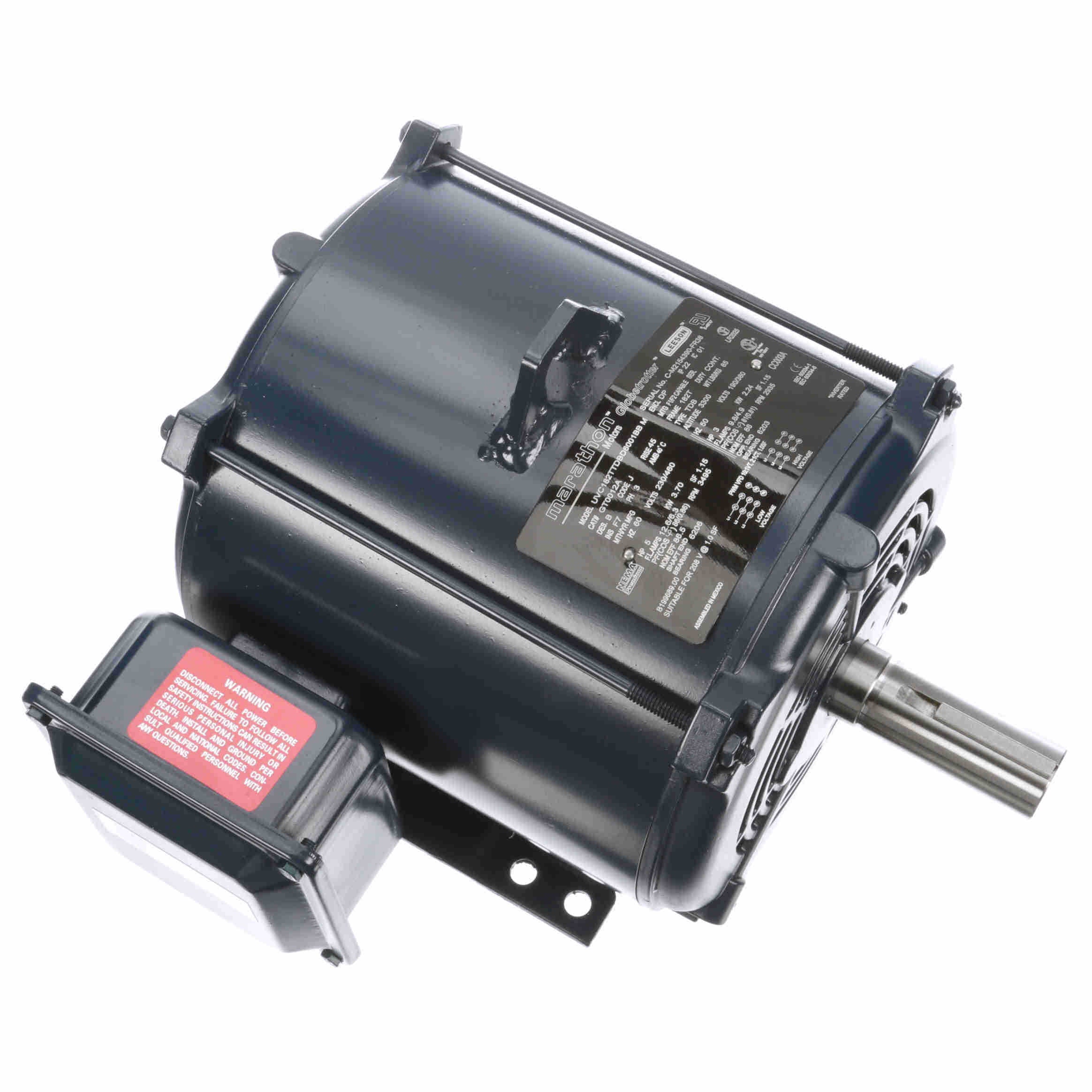 GT0012A Marathon 5HP Globetrotter Electric Motor, 3600RPM - 0