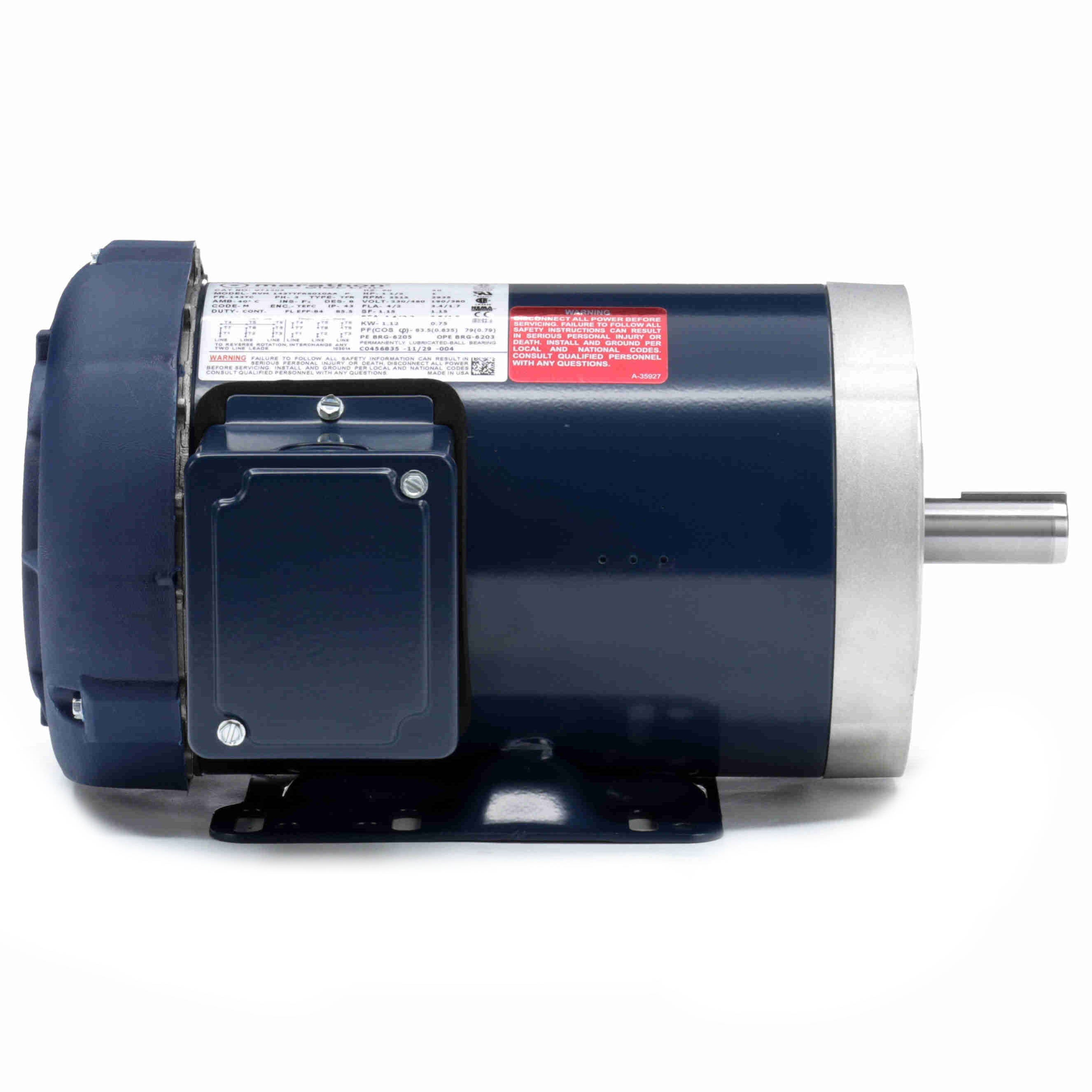GT1203 Marathon 1.5HP Globetrotter Electric Motor, 3600RPM