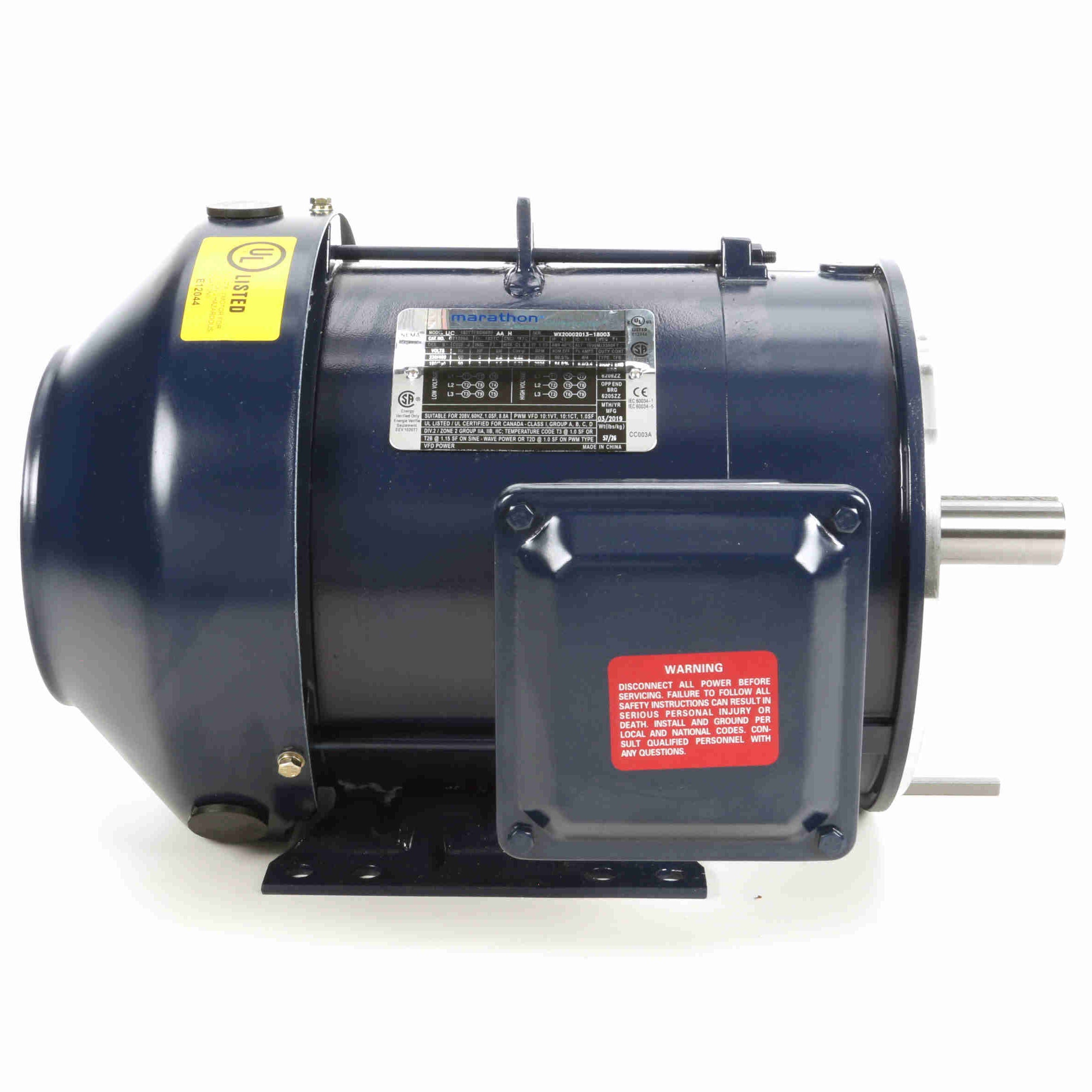 GT1209A Marathon 3HP Globetrotter Electric Motor, 3600RPM