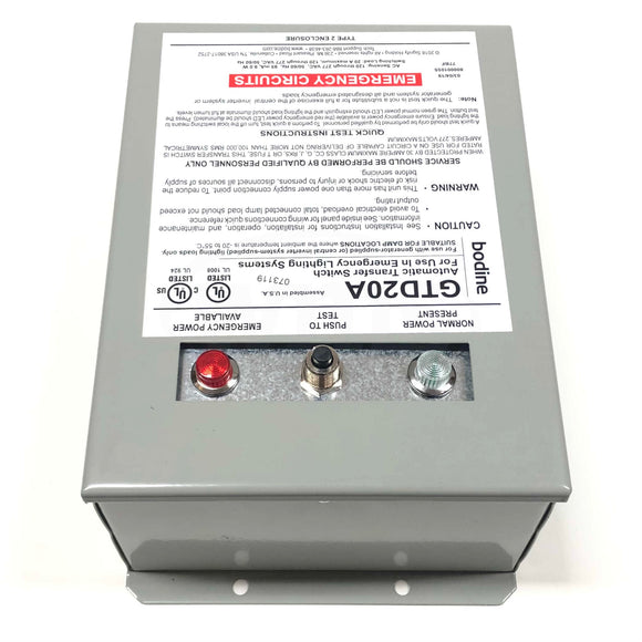 GTD20A Philips Bodine Emergency Lighting Relay Control Device