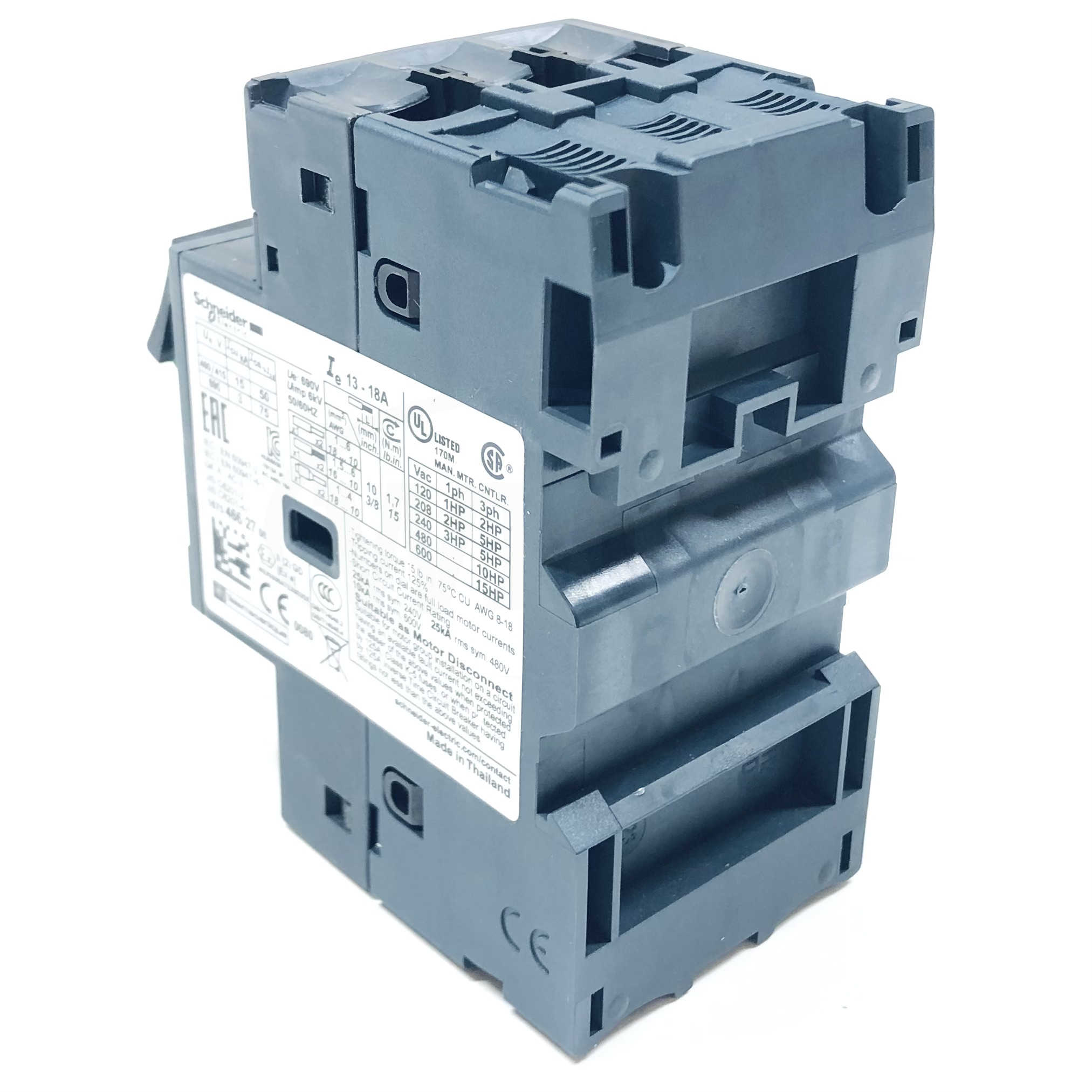 GV2ME20 Schneider Electric Motor Circuit Breaker, 13-18A - 0
