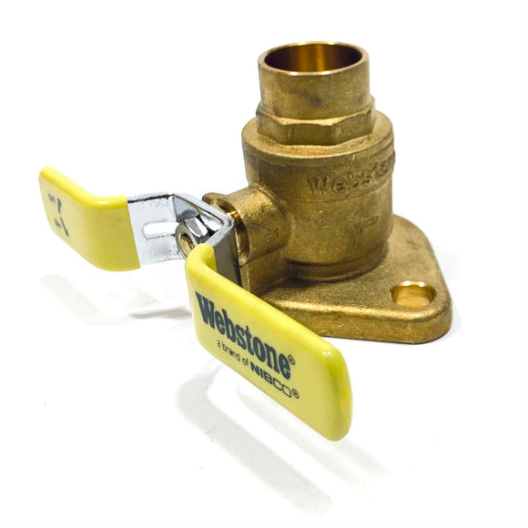 H-50404 Webstone Nibco Full Port Forged Brass Uni-Flange Ball Valve, 1"