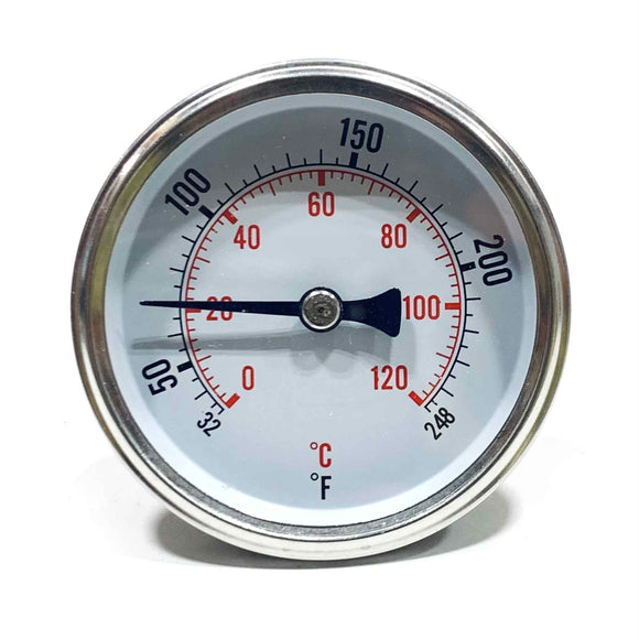 H25-90 Westwood Dial Thermometer, 1/2" NPT Thread, 2 1/2" Face
