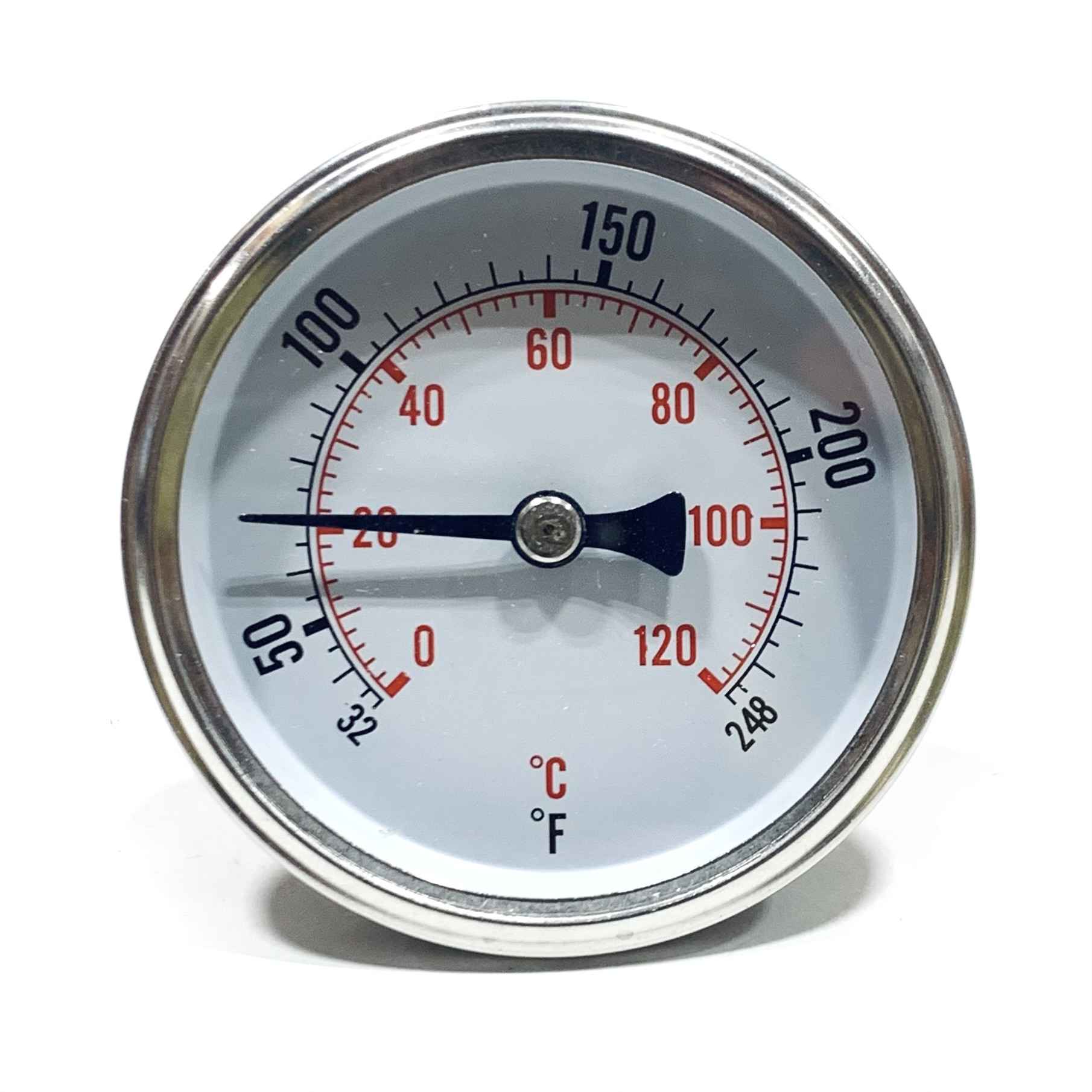 H25-90 Westwood Dial Thermometer, 1/2" NPT Thread, 2 1/2" Face