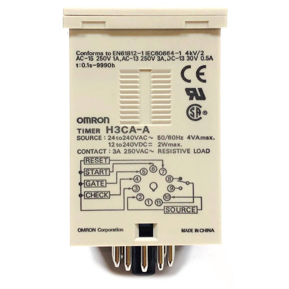 H3CA-A Omron Solid State Timer, Source: 50/60 Hz, 24-240VAC, 12-240VDC