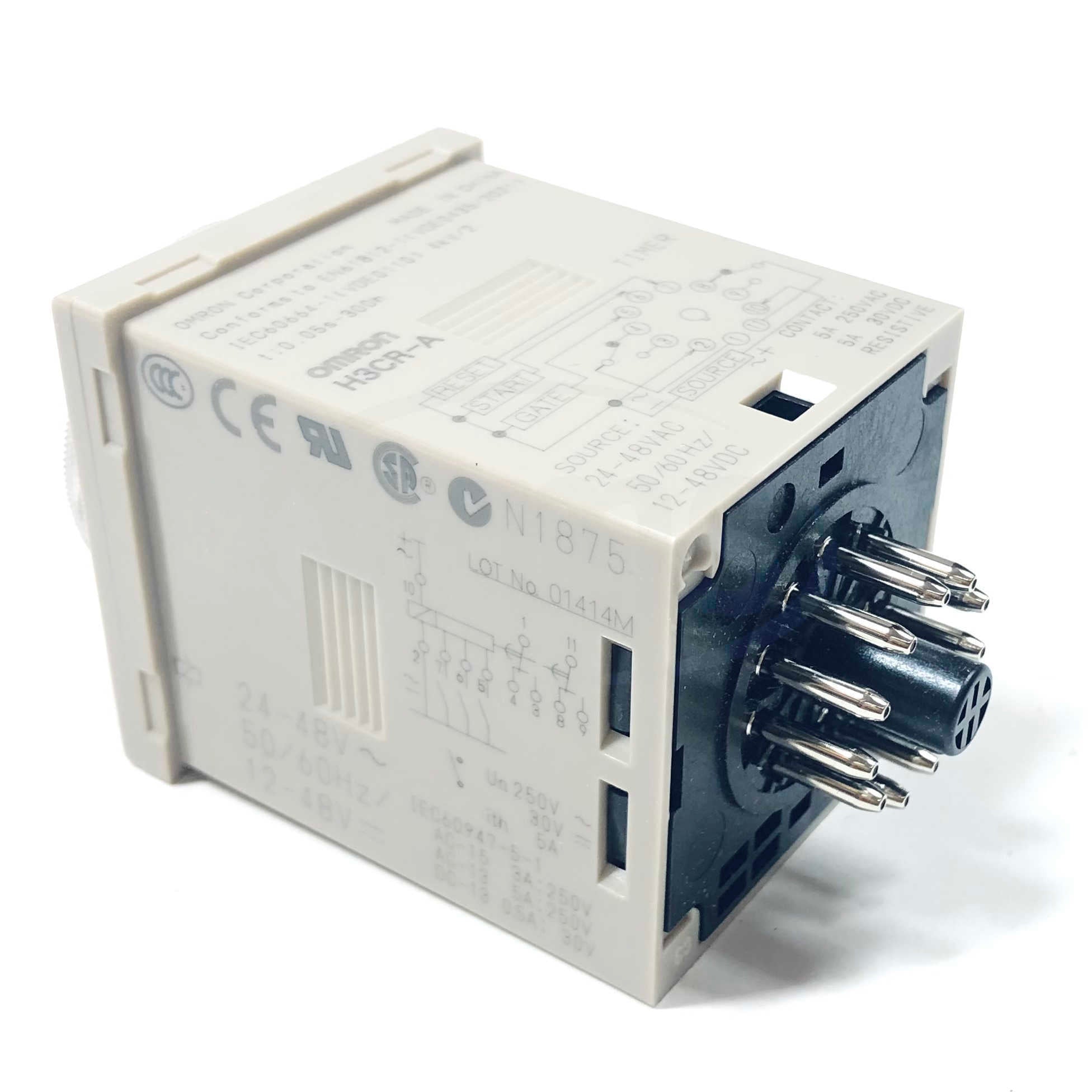 H3CR-A Omron Solid State Multi-Functional Timer, 11 Pin, 1.2s To 300h, 12-48VDC