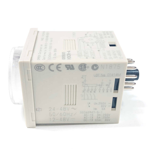 H3CR-A Omron Solid State Multi-Functional Timer, 11 Pin, 1.2s To 300h, 12-48VDC