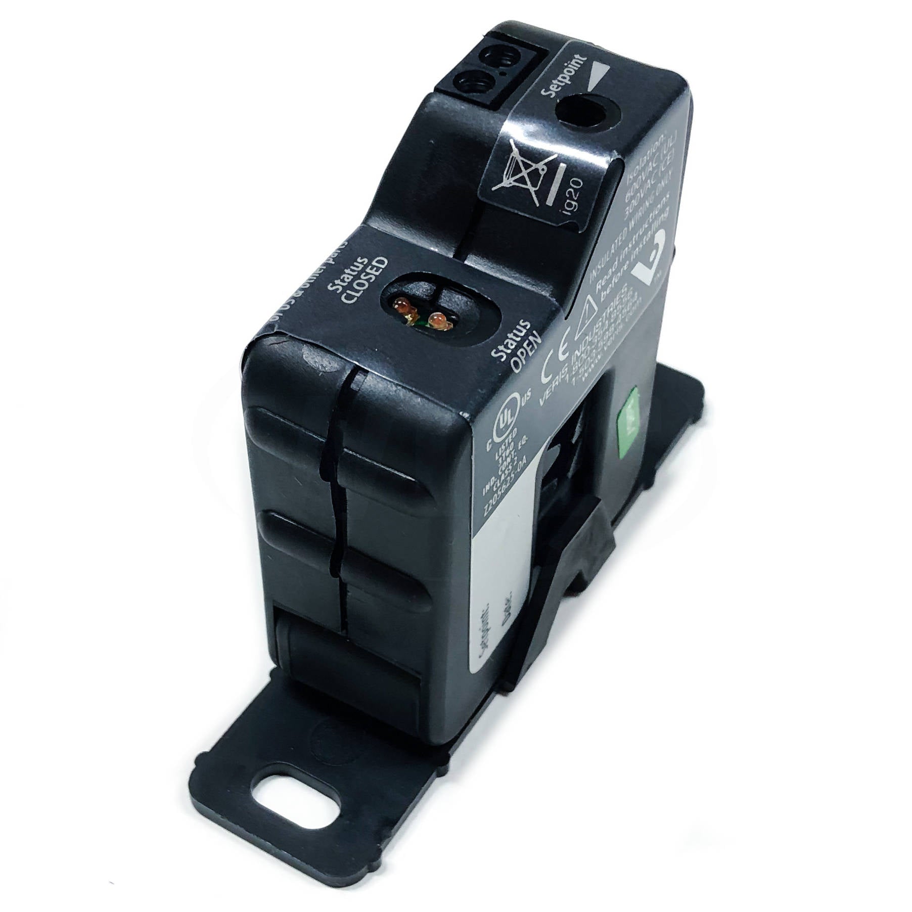 H608 Veris Hawkeye 608 Split-Core Current Switch, Adjustable Trip Point