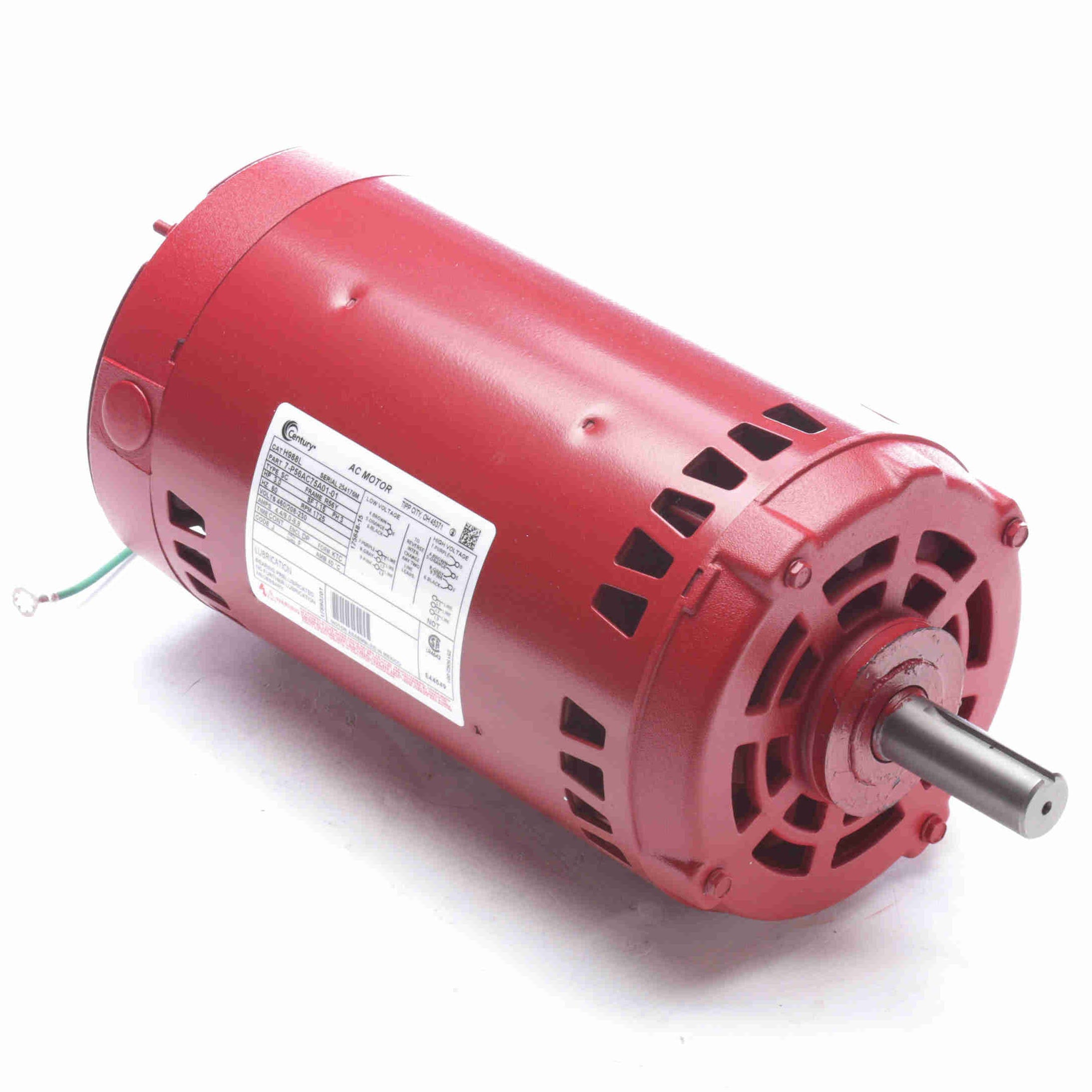 H988L Century 3HP Circulator Pump Electric Motor, 1800RPM