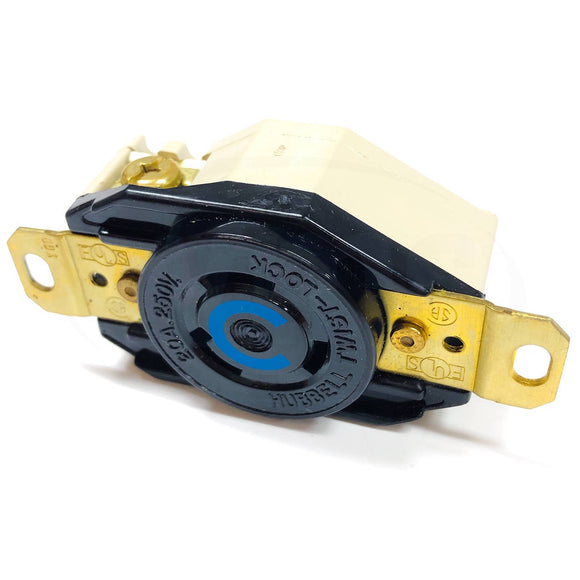 HBL1547 Hubbell Straight Blade Connector, Elastogrip Body, Nema 5-15R, Yellow