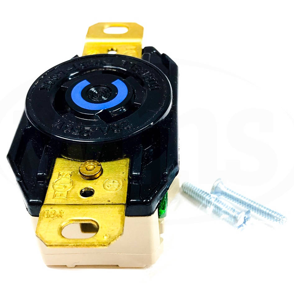 HBL1547 Hubbell Straight Blade Connector, Elastogrip Body, Nema 5-15R, Yellow - 0