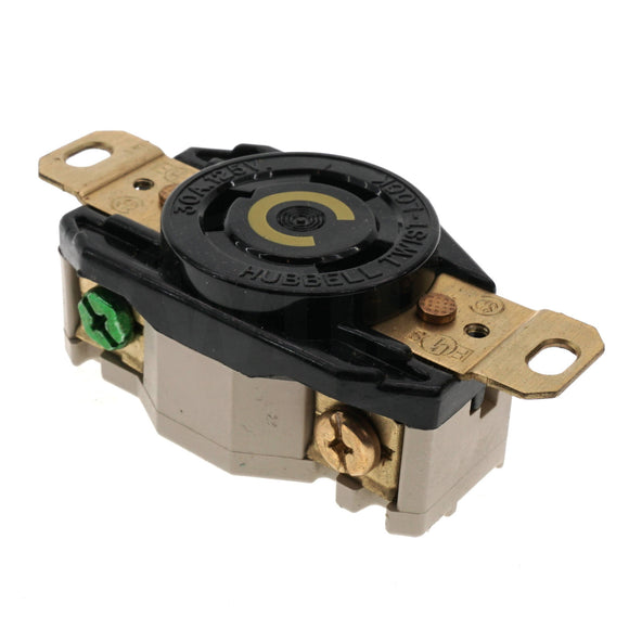HBL2610 Hubbell Twist Lock Receptacle, 30A, 125V.