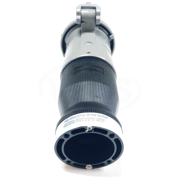 HBL460CS1W Hubbell InsulGrip Pin & Sleeve Connector, 60A, 250VDC, 600VAC, 3-Pole